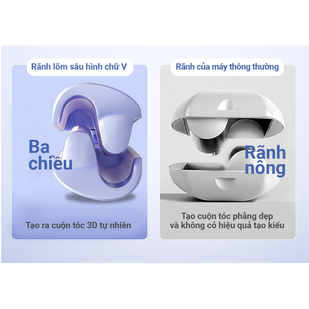 Máy uốn tóc Ion âm kiểu Pháp Life360 LF-MUP23 70W - Hàng chính hãng