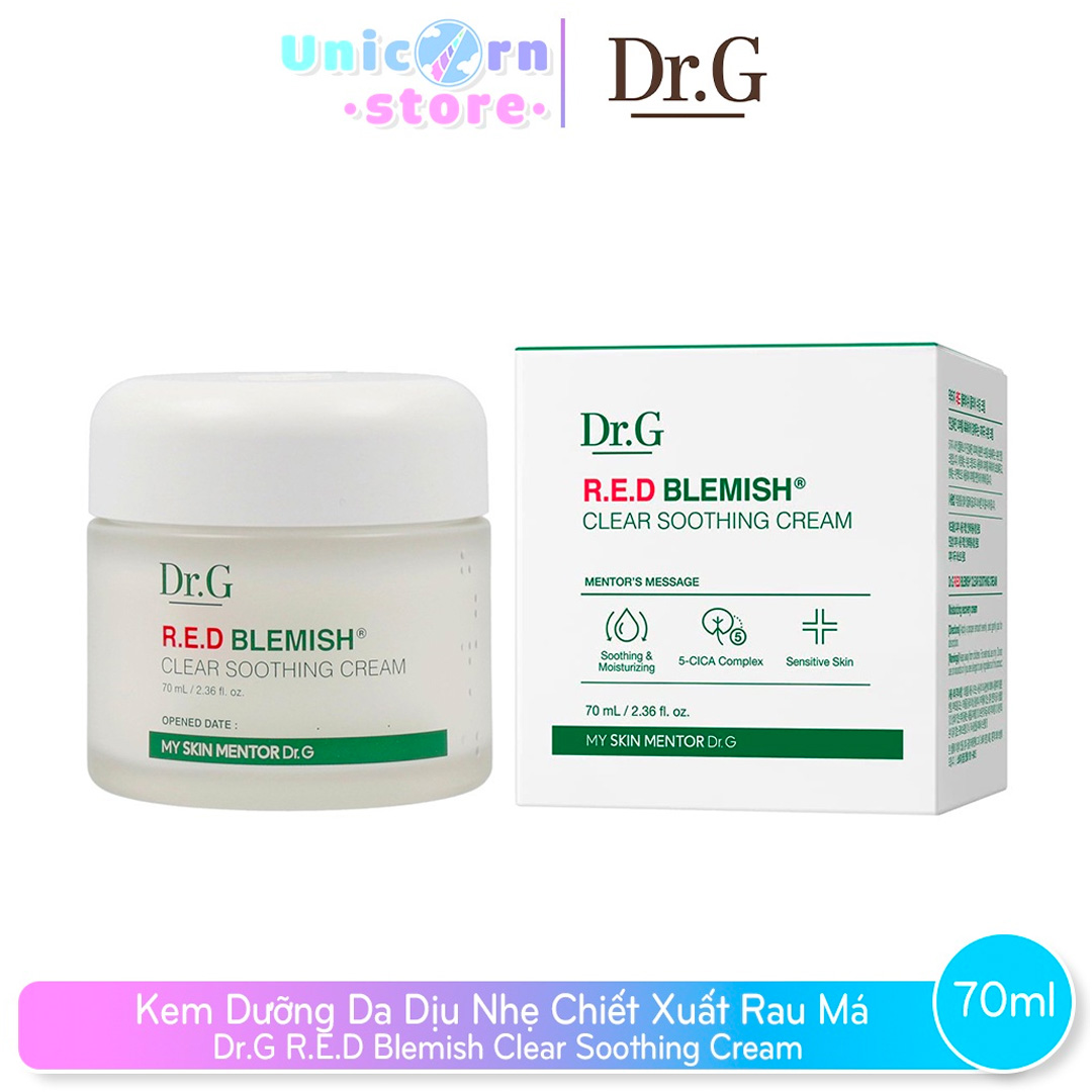 Kem Dưỡng Ẩm và Phục Hồi Sâu Cho Da Dr.G R.E.D Blemish Clear Soothing Cream 70ml