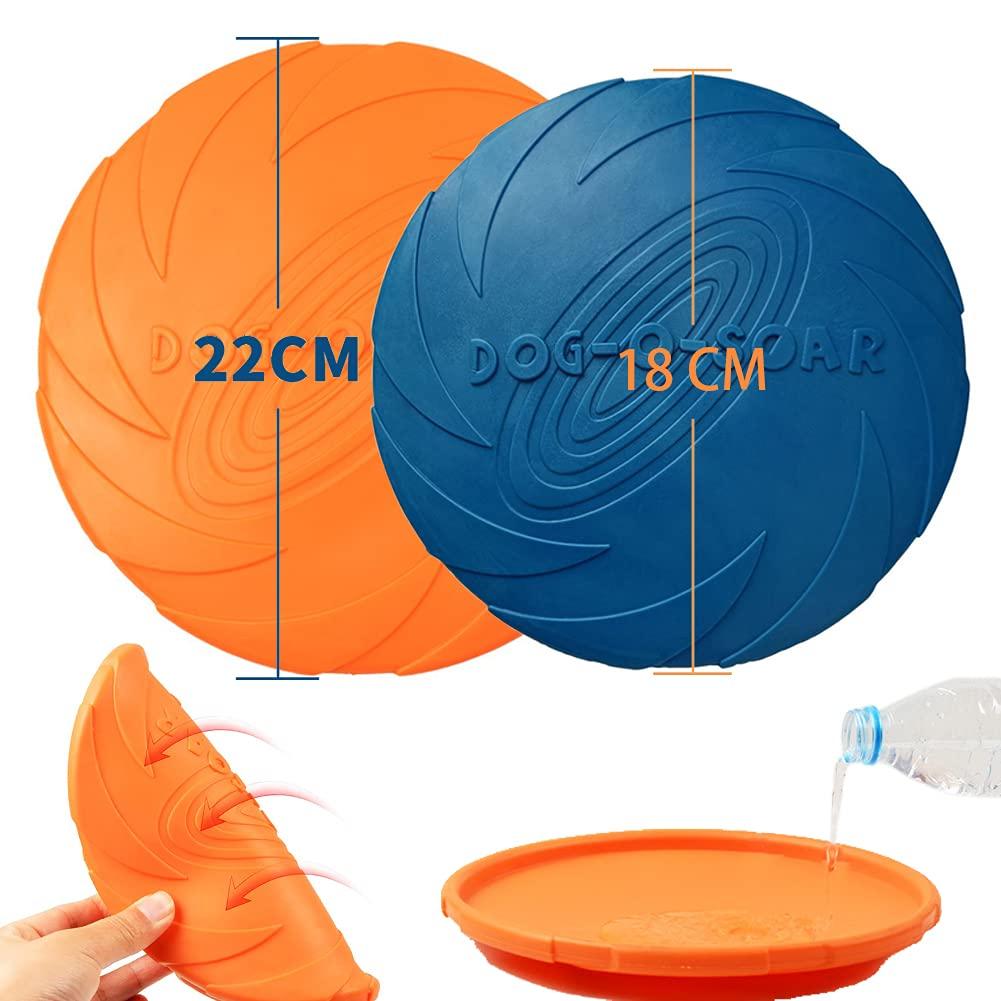 Chó Frisbee, Chó lát, 2 miếng Đồ chơi chó FRISBEE, vận chuyển cao su, cho đất và nước, thể thao ngoài trời, vườn, công viên và đồ chơi trẻ em được sử dụng