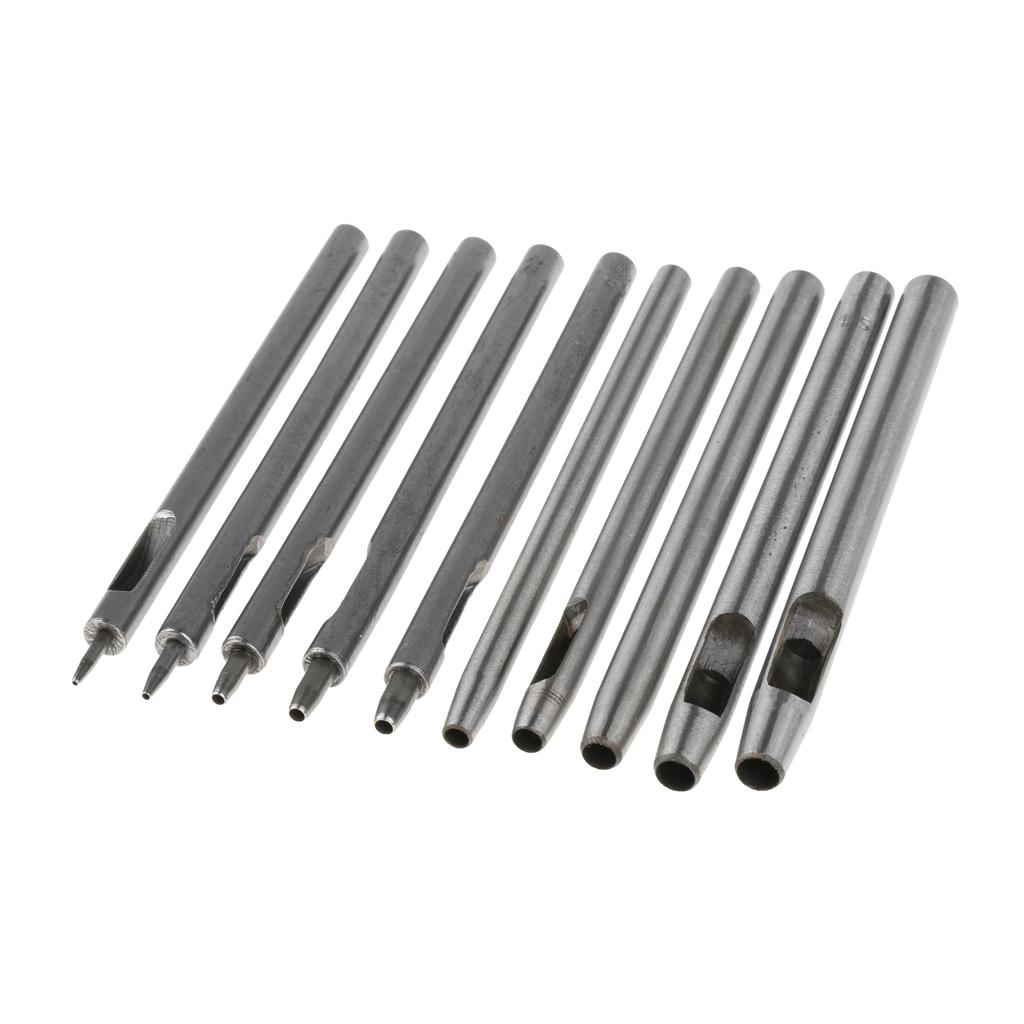 10 Chiếc Thép Carbon Rỗng Bộ Đục Lỗ, Da Đục Lỗ Cắt 0.5-5 Mm