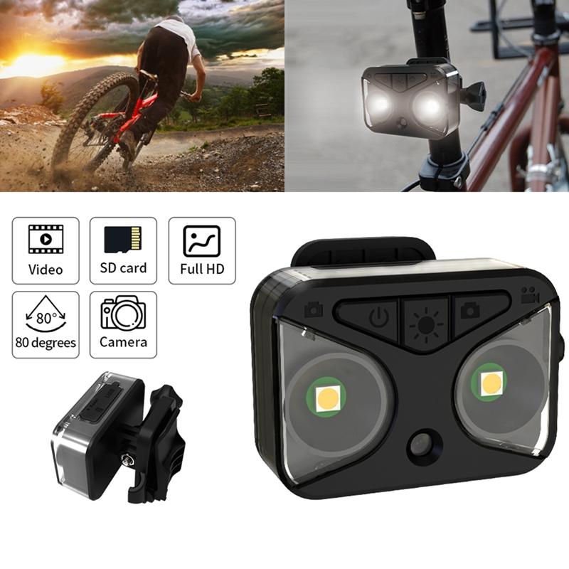 Máy ảnh quay lại xe đạp Máy ảnh máy quay phim hoạt động thể thao không thấm nước Máy ảnh Đèn LED Đèn LED HD720P cho máy ảnh mũ bảo hiểm xe máy
