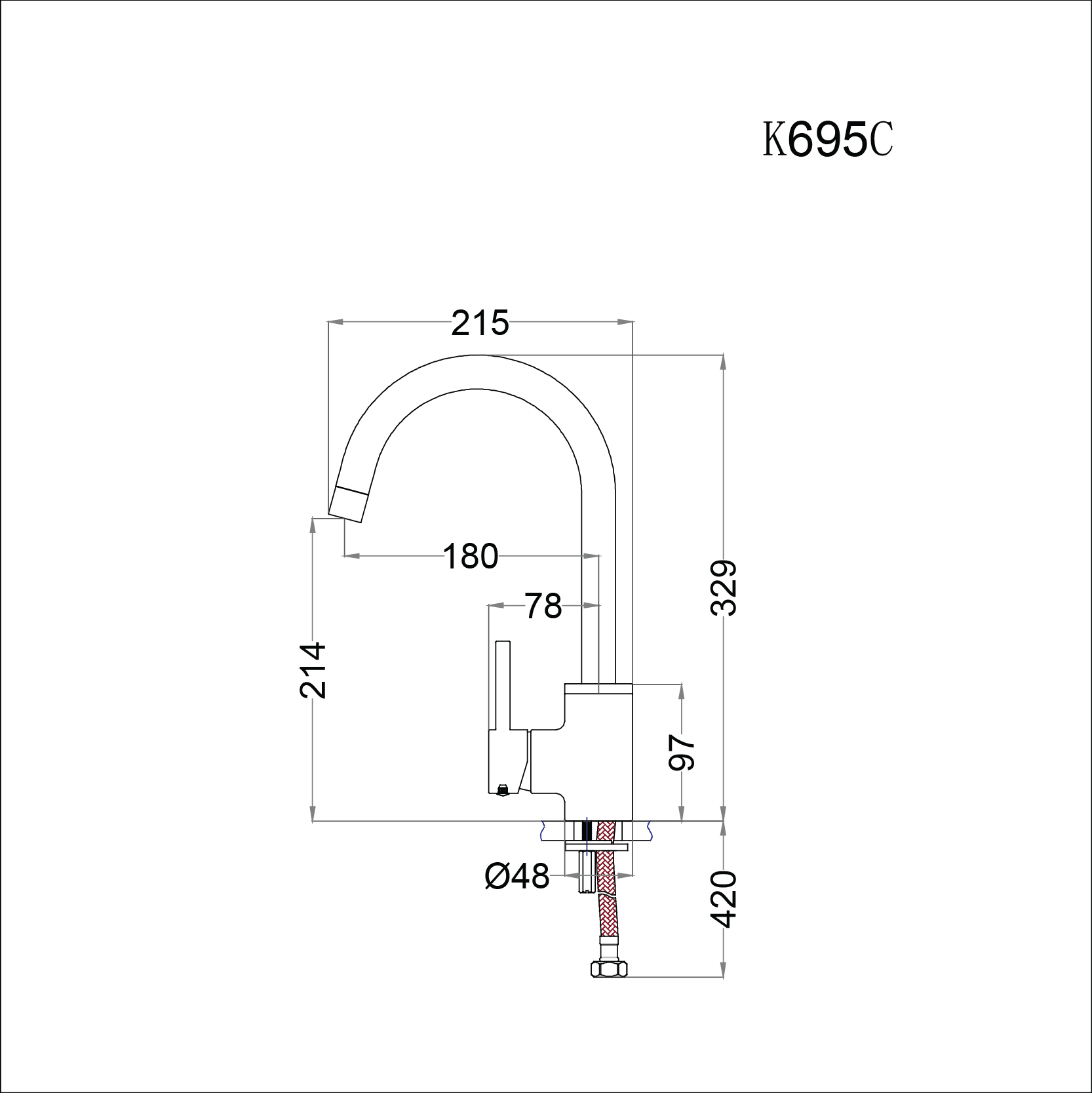 Vòi Bếp Nóng Lạnh - K695C