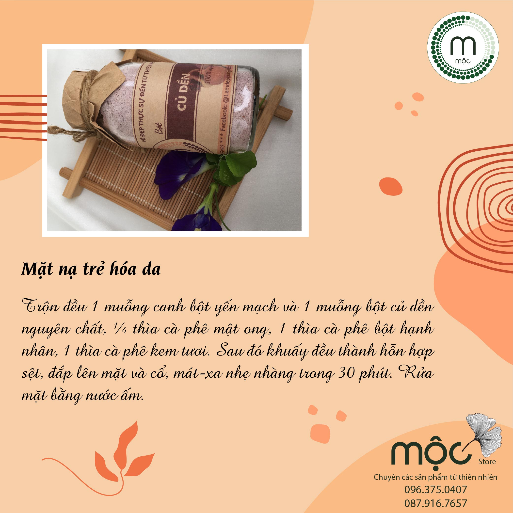 Bột đắp mặt Củ Dền Đỏ dưỡng trắng da nguyên chất 100ml
