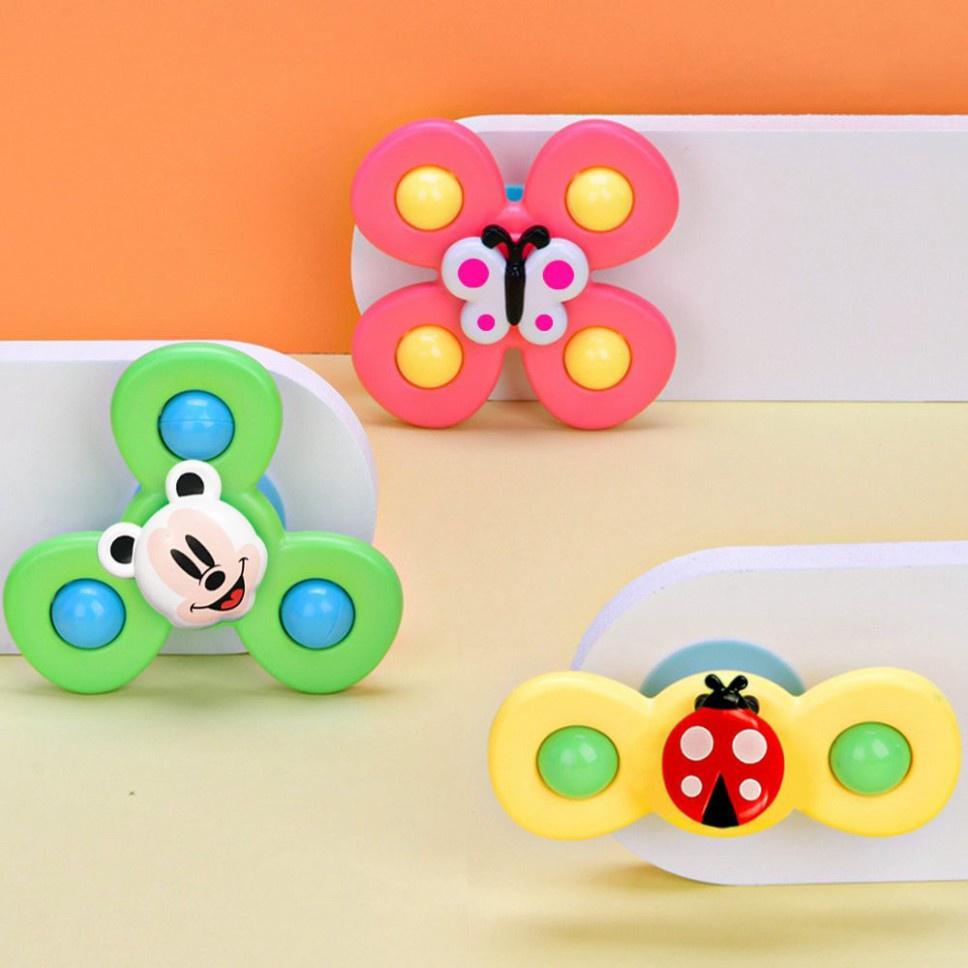 Combo 3 con quay spinner dính tường, chong chóng quay vui nhộn an toàn cho bé