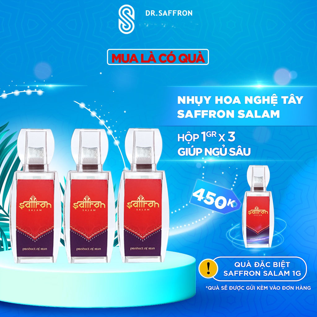 Nhụy Hoa Nghệ Tây SAFFRON SALAM Cao Cấp - Set 3g Tặng 1g