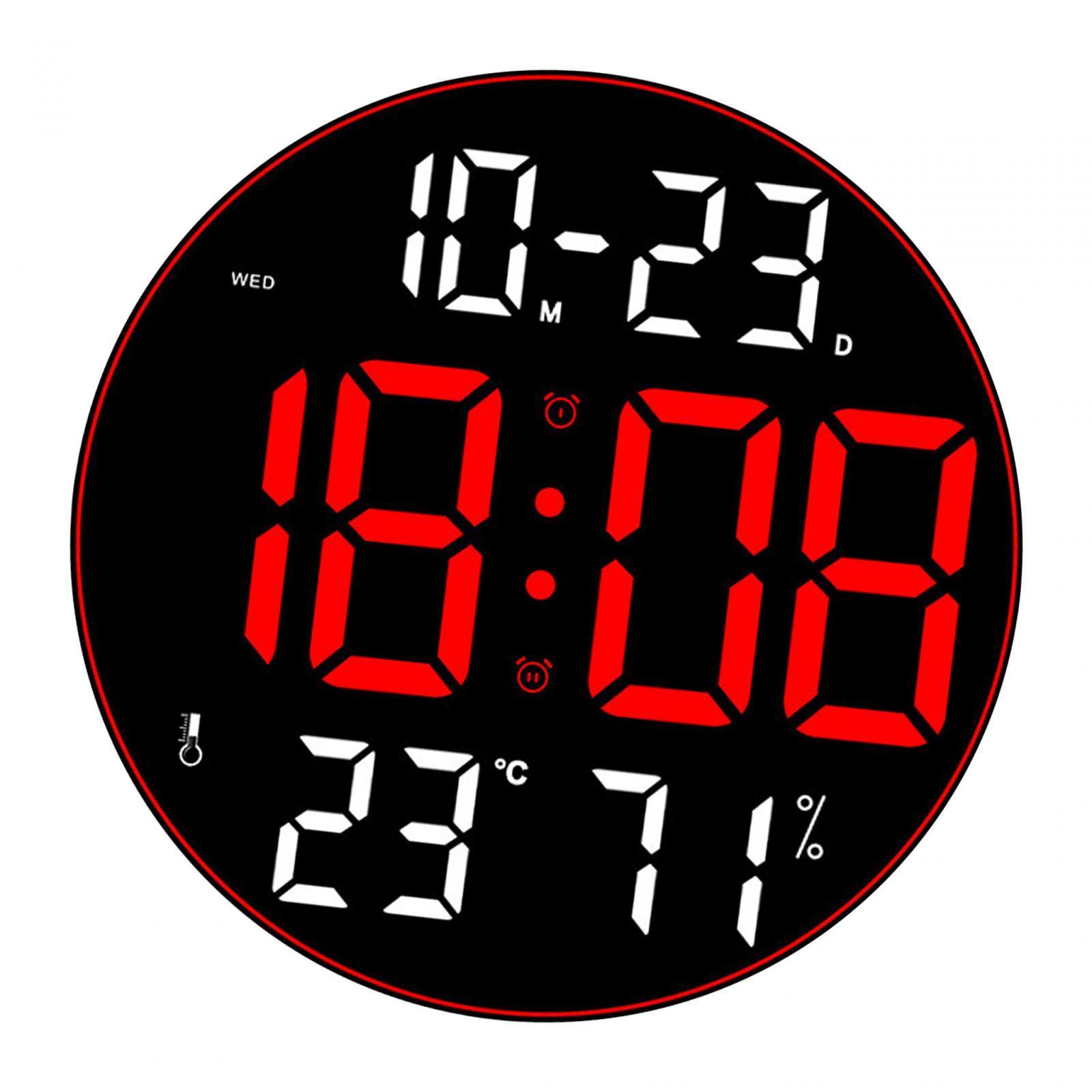 Digital Wall Clock 12inch LED Wall Desk Clock for Home Study Room Hotel Hall