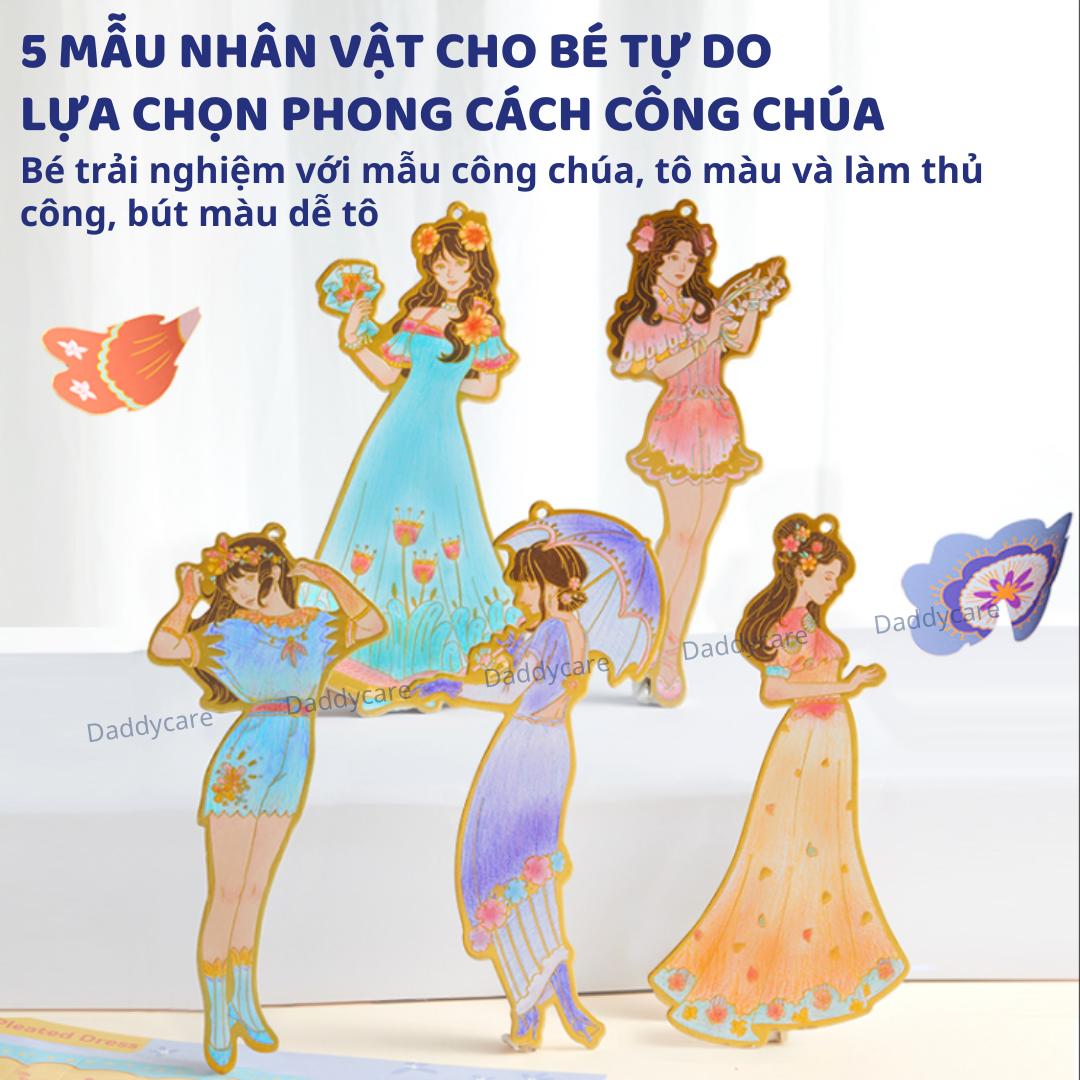 Đồ Chơi Cho Bé Gái Thẻ tô màu giấy thủ công Mideer Paper Craft Coloring