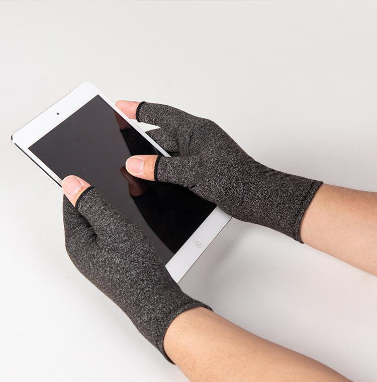 Găng Tay Nén Viêm Khớp Dành Cho Nữ Không Ngón Thoáng Khí Nén Găng Tay Làm Giảm Tay Tất Color: Gray Size: X-Large