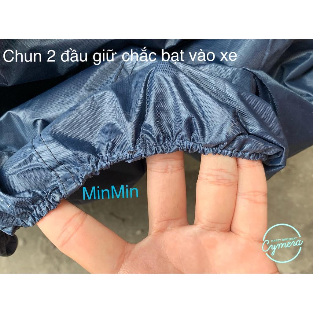 Bạt Phủ Cao Cấp Vải Dù MinChan - Áo Trùm Che Nắng, Mưa Xe Máy Giữ Xe Luôn Như Mới(Xanh Đen)