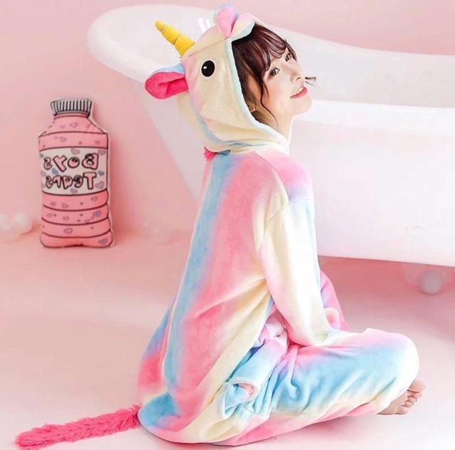 Bộ đồ thú Unicorn Cầu Vồng Người lớn