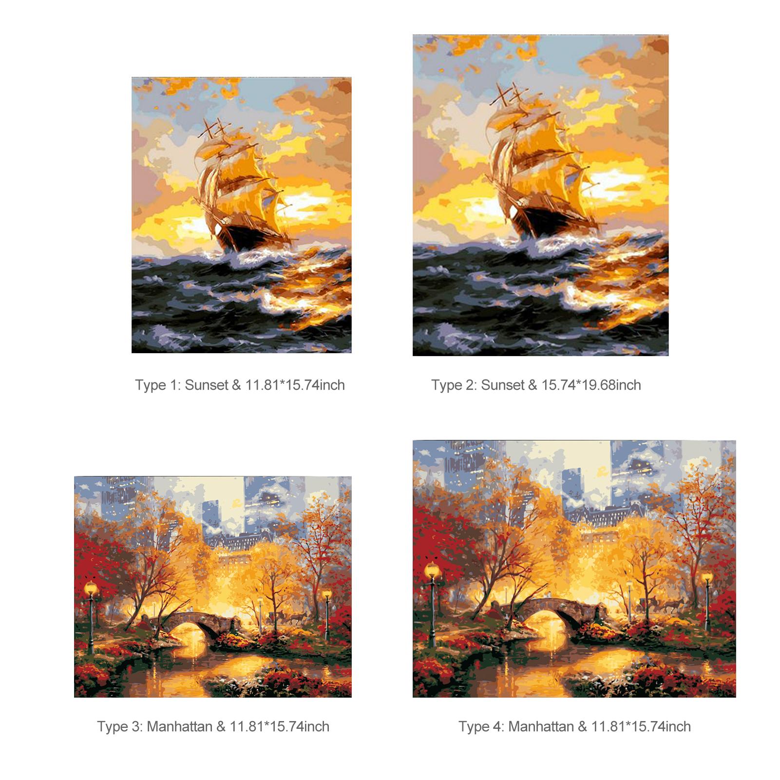 Bức tranh sơn dầu trên vải Canvas cho người lớn, trẻ em mới bắt đầu thủ công, mỹ thuật tại nhà