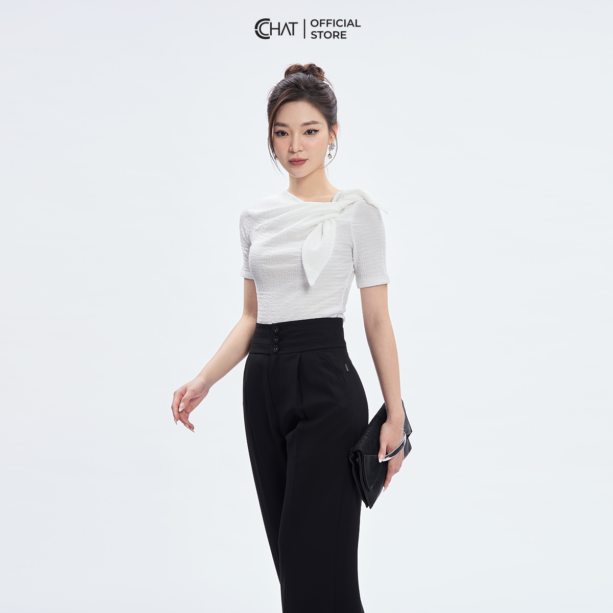 Áo Thun  Xoắn Lá Vai Chất Thun Cao Cấp 53TNC2001OT