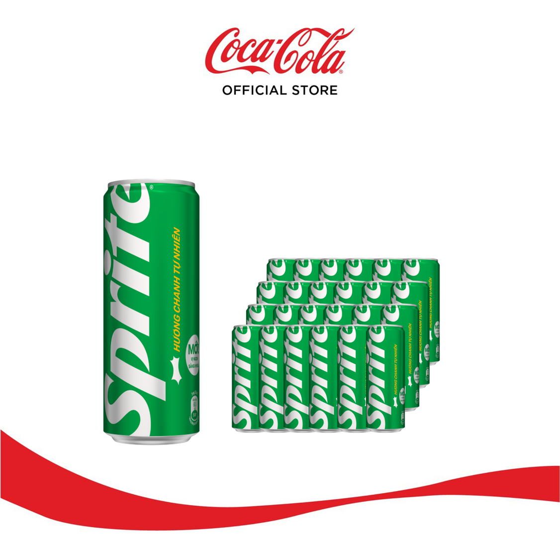 Lốc 24 Lon Nước Giải Khát Có Gas Sprite Vị Chanh 320ml/Lon Coca-Cola Official Store