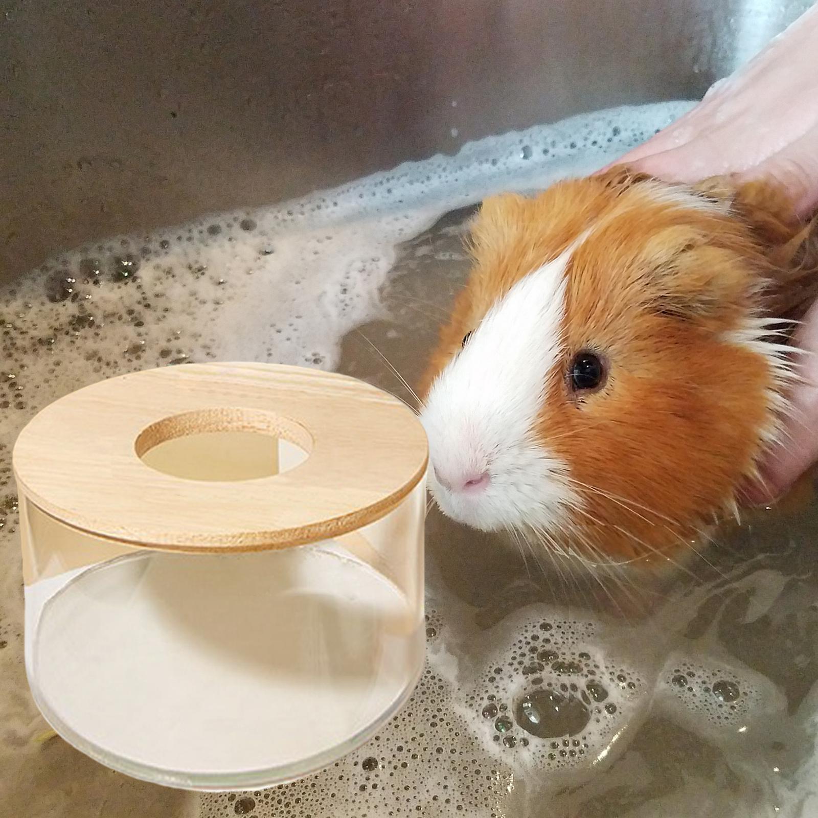 Hamster Bathroom Toilet Clear Hamster Sand Bath Box for Ferret Hedgehog Mice
