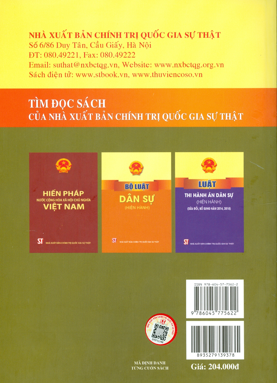 Bộ Luật Tố Tụng Dân Sự (Hiện Hành) (Sửa Đổi, Bổ Sung Năm 2019, 2020) - Tái bản năm 2022