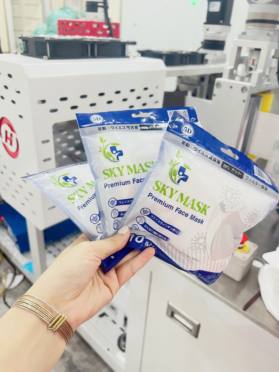 Thùng mini 100 cái - Khẩu trang 5D - kháng virus, chống bụi mịn. vải kháng khuẩn