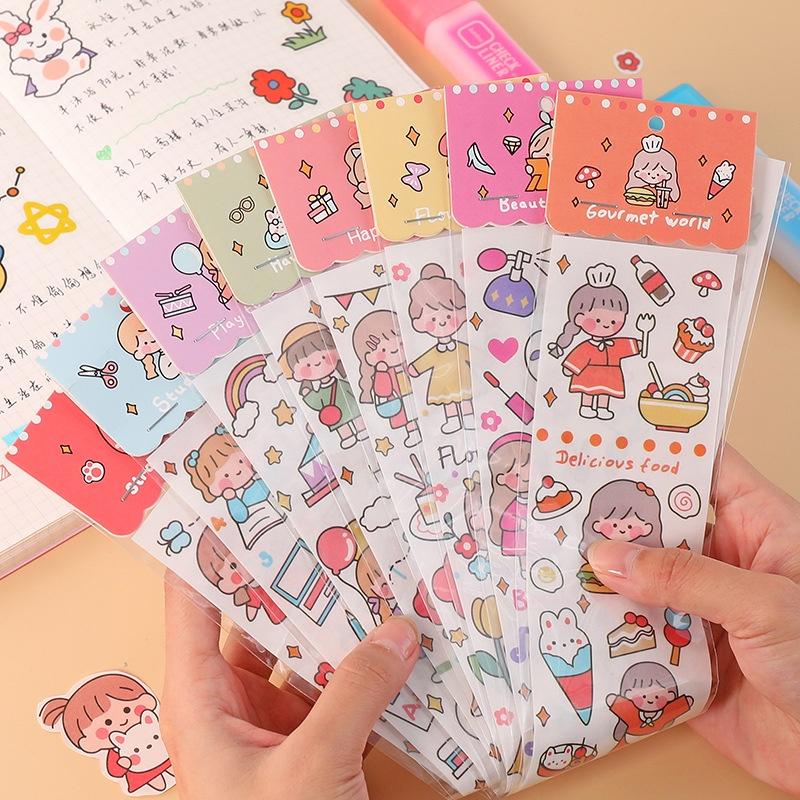 Set Tấm Sticker Dán Trang Trí Album, Sổ nhật kí Nhiều Họa Tiết Tùy Chọn Dễ Thương LD05 CUTE