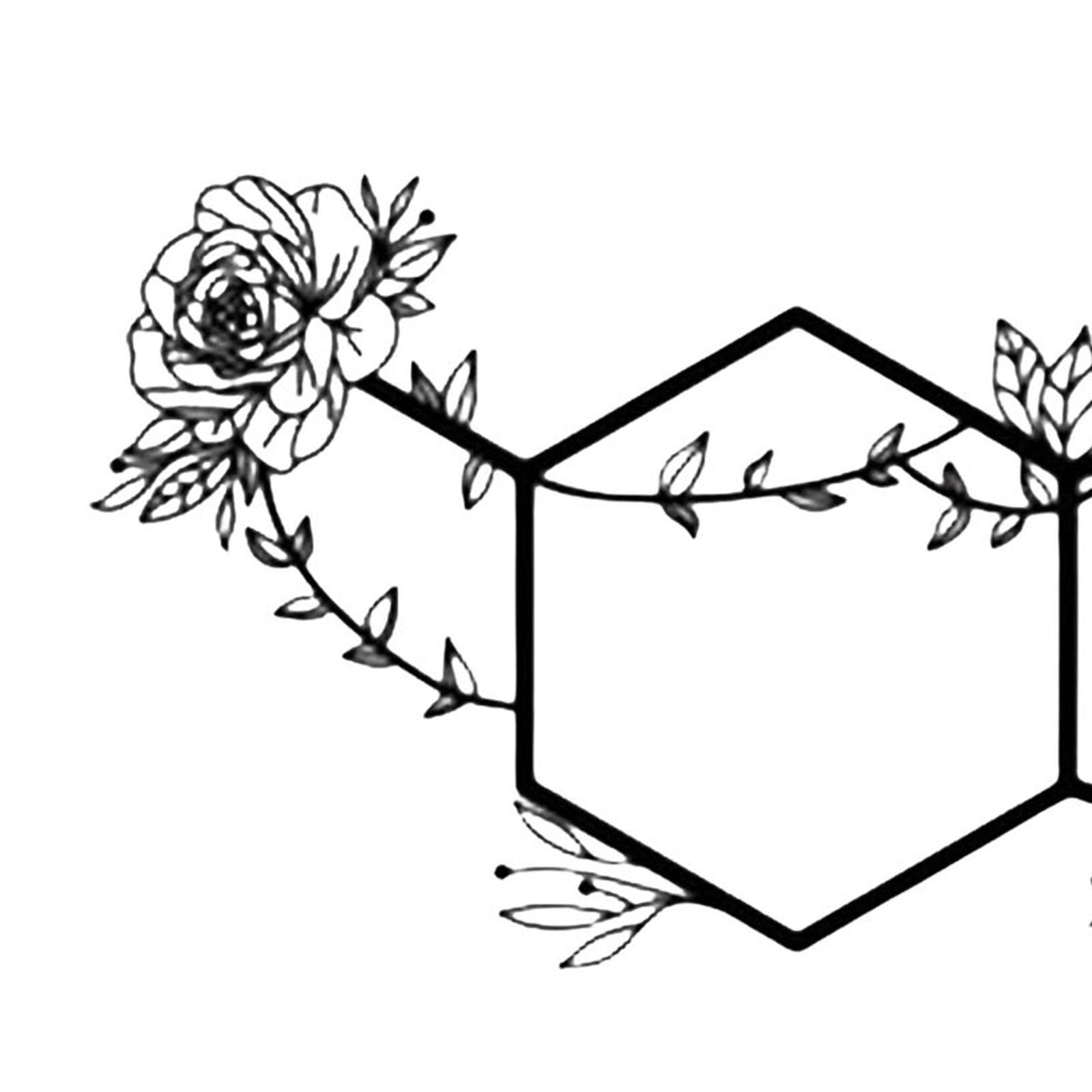 Silhouette Wall Sculptures Floral Decorative Flower Metal Wall Art Decors