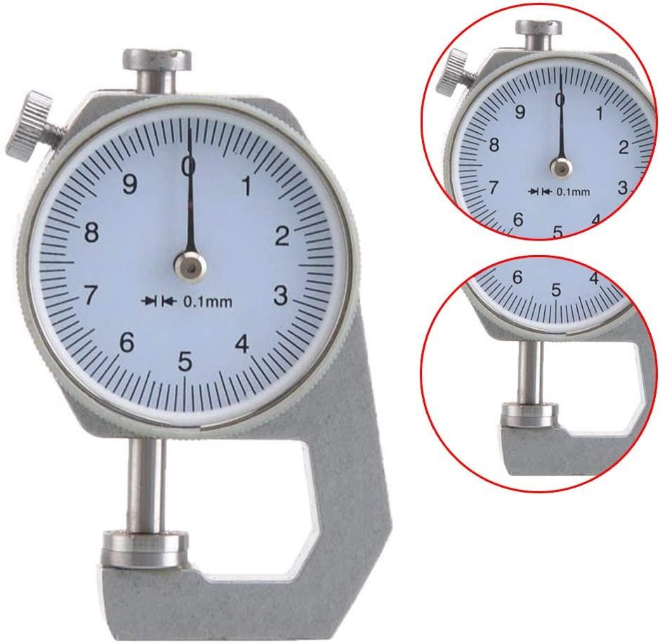 Máy đo độ dày kỹ thuật số, quay số tròn, 0,01 mm, độ chính xác cho giấy, da, tấm kim loại