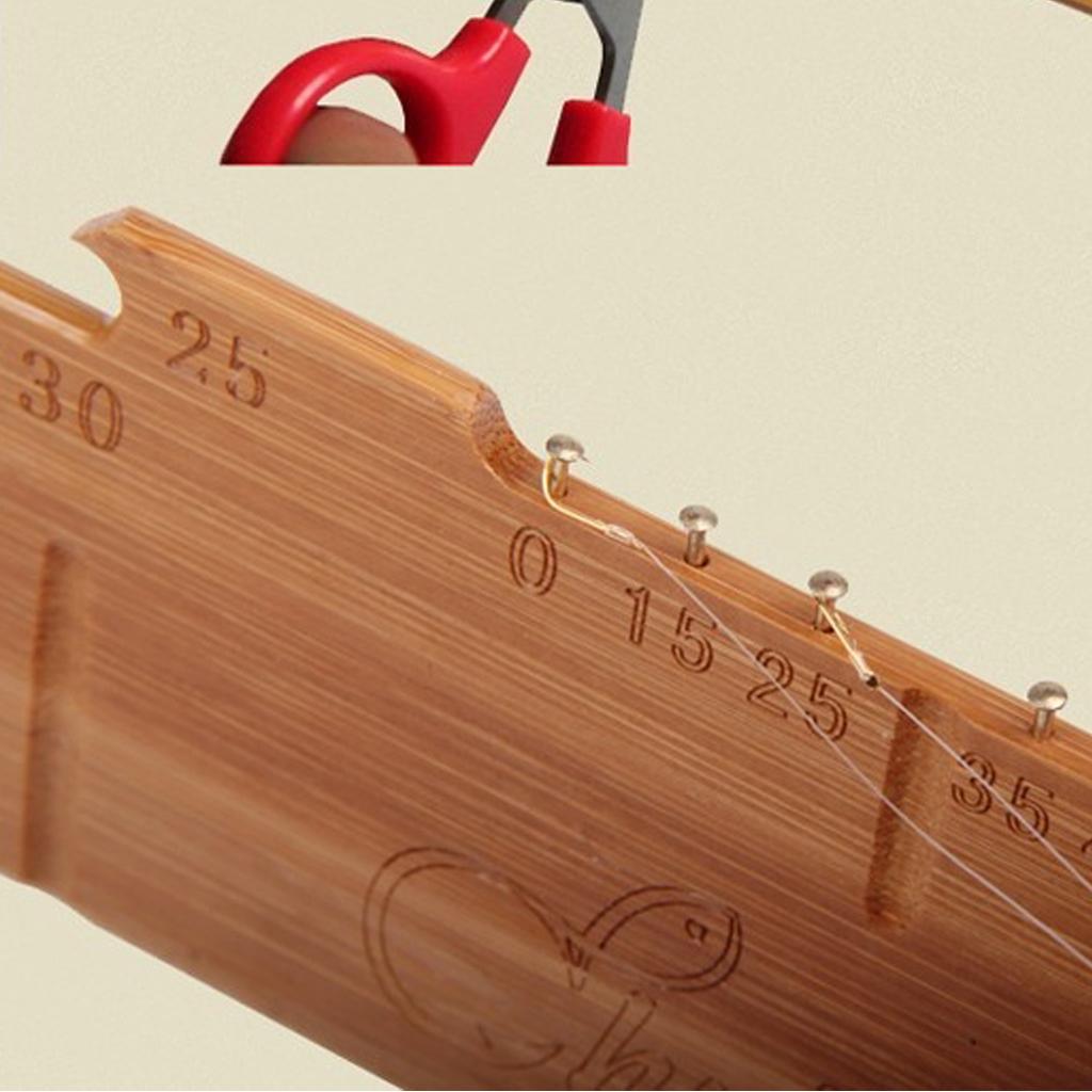 Bamboo Multi-Function Sub-Line Ruler Measuring Board with Hook Distance