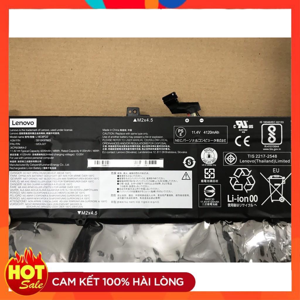 Pin Xịn Dùng Cho Lenovo SB10K97663 02DL027 L18C6PD2 Original