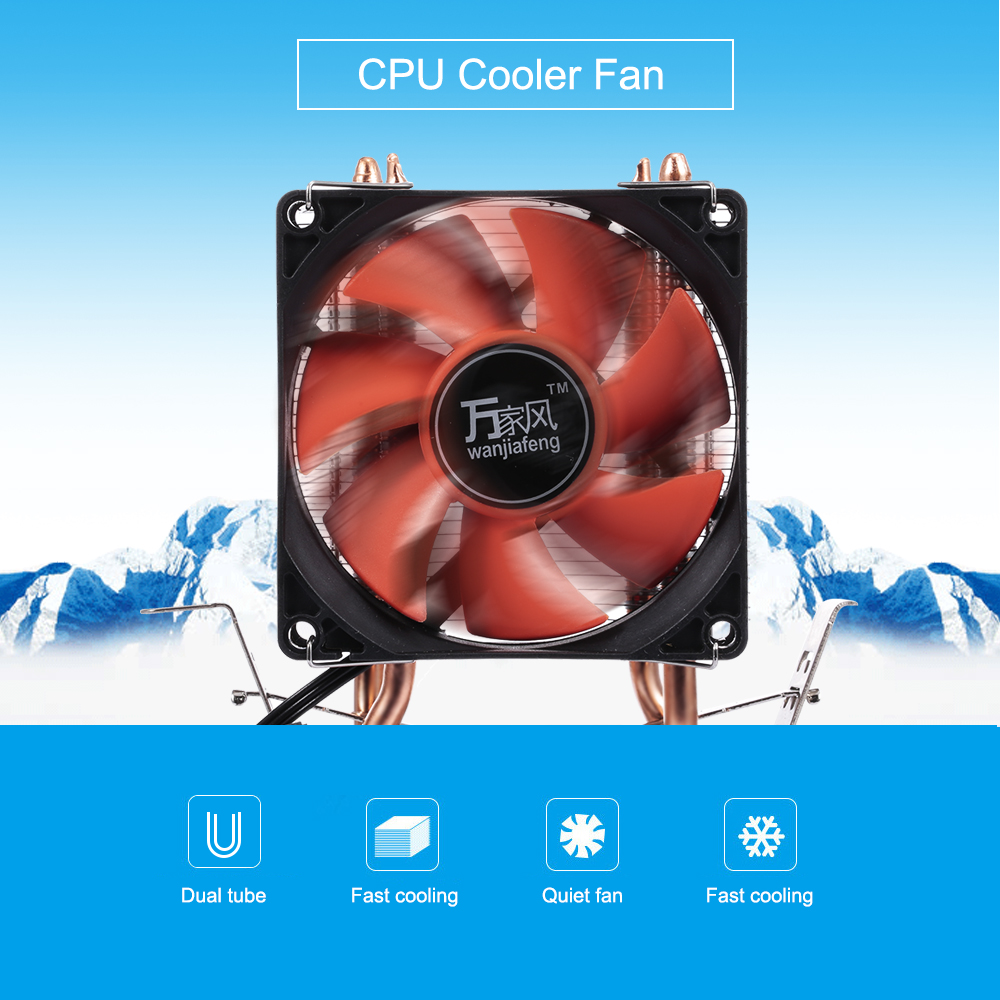 Quạt CPU Tản Nhiệt Thủy Lực Ống Kép Cho Intel / AMD