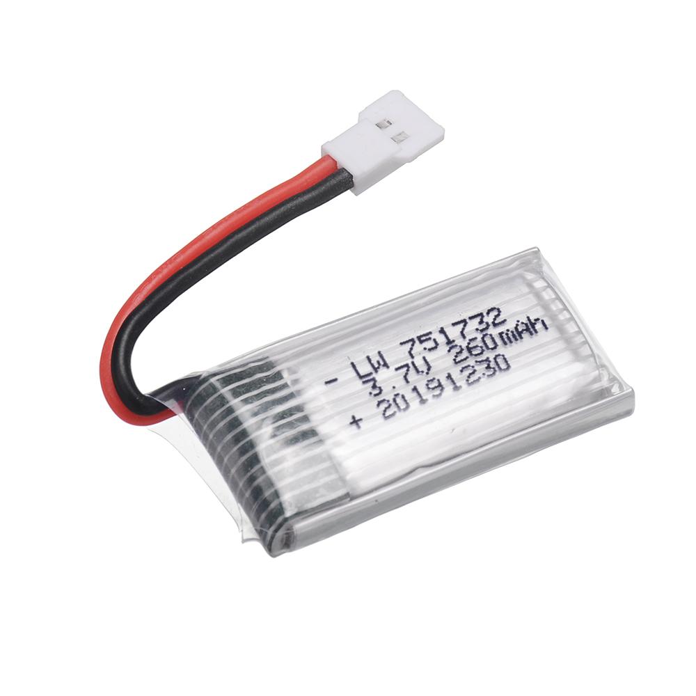 Ban đầu H8 Pin 3.7V 260mAh Cho Eachine H8 JJRC H2 H8 H48 H8 Mini RC Drone Phụ Tùng Pin 3.7V 751732 Màu sắc: 2 chiếc