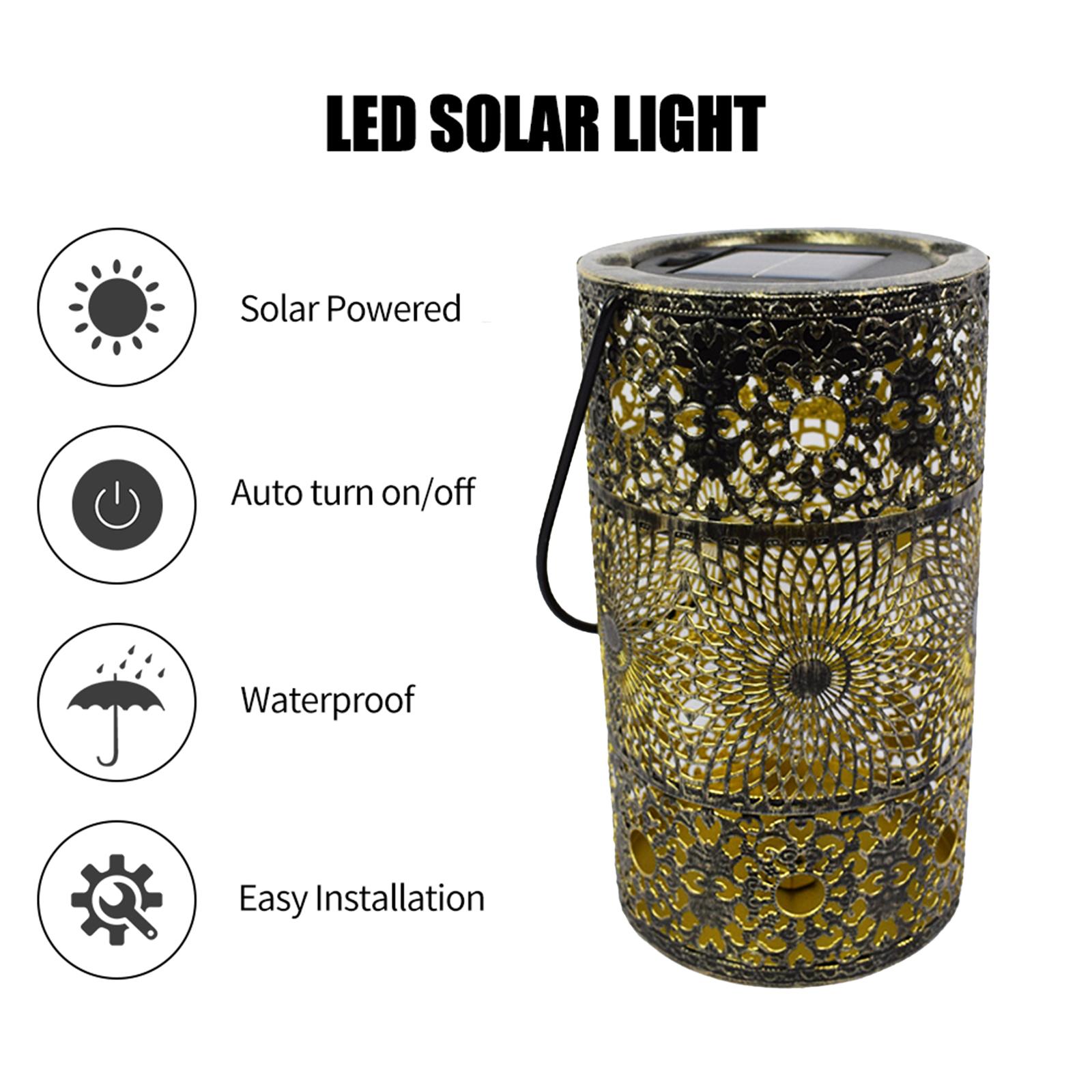 Solar Hanging Lantern Lights LED Solar Projection Lights Waterproof Outdoor Retro Decorative Landscape Lighting