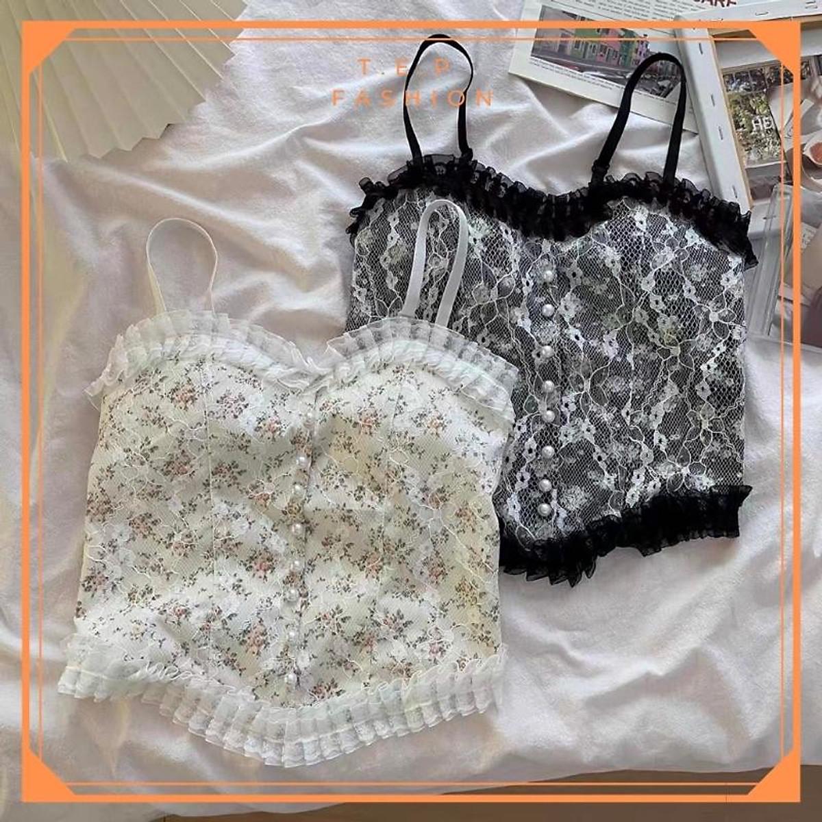 Áo Bra Ren, Áo 2 Dây Ren Hoa Nổi Có Mút Ngực Sexy Tep Fashion aloha