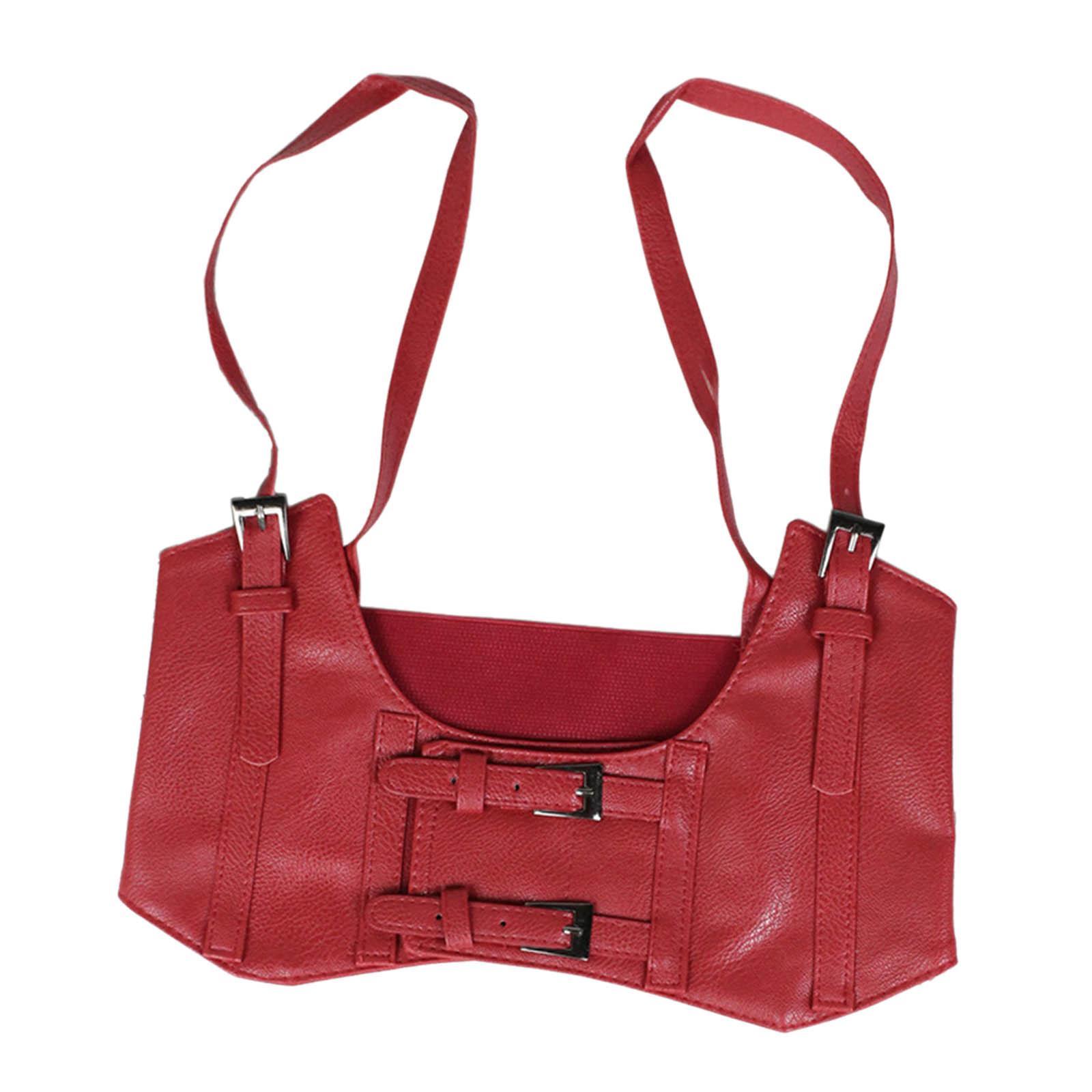 Women Belt Fashion PU Leather Waist Harness Belt Steampunk Underbust Corset Wide Cincher