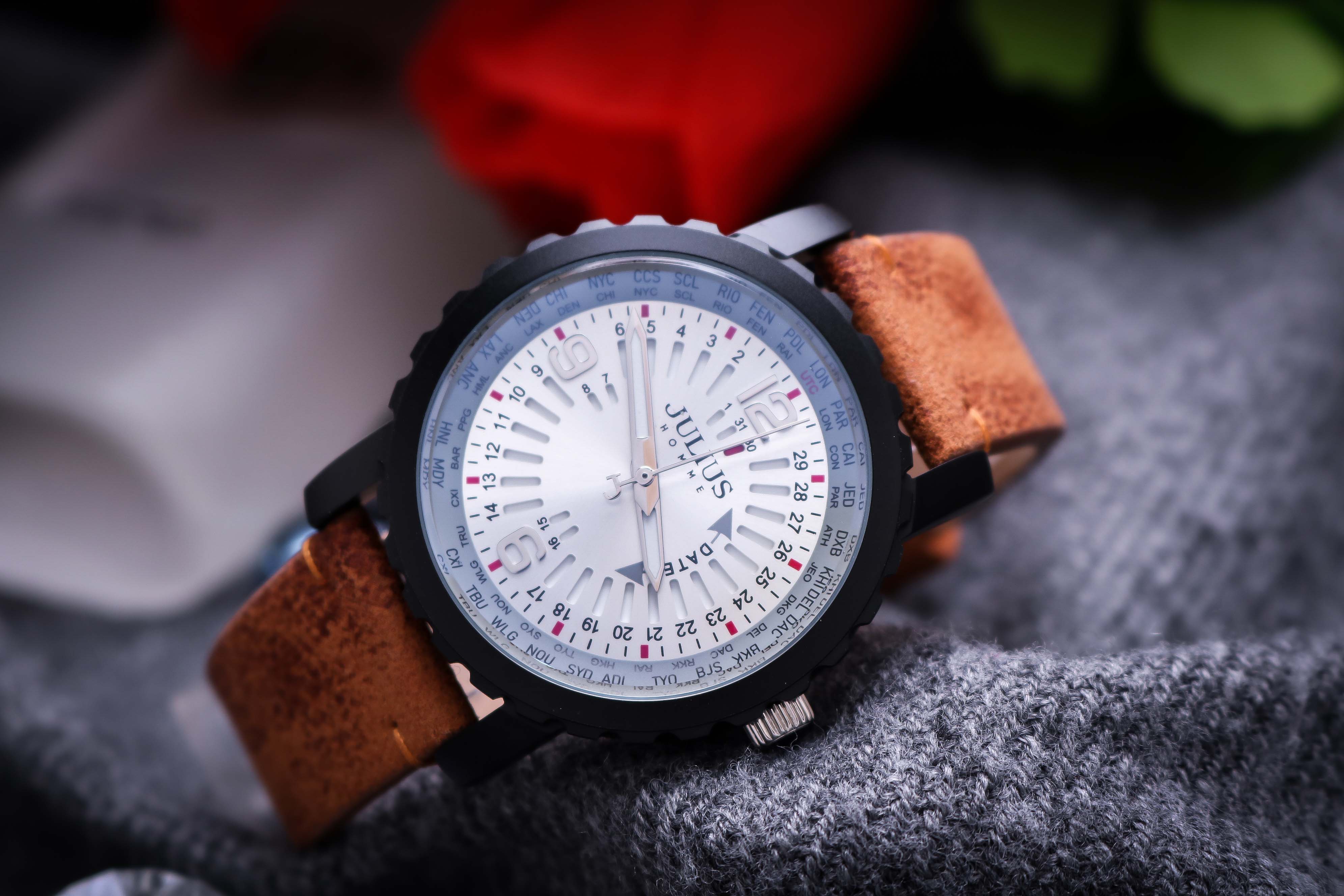 Đồng Hồ Nam JAH-111A Julius Homme Dây Da