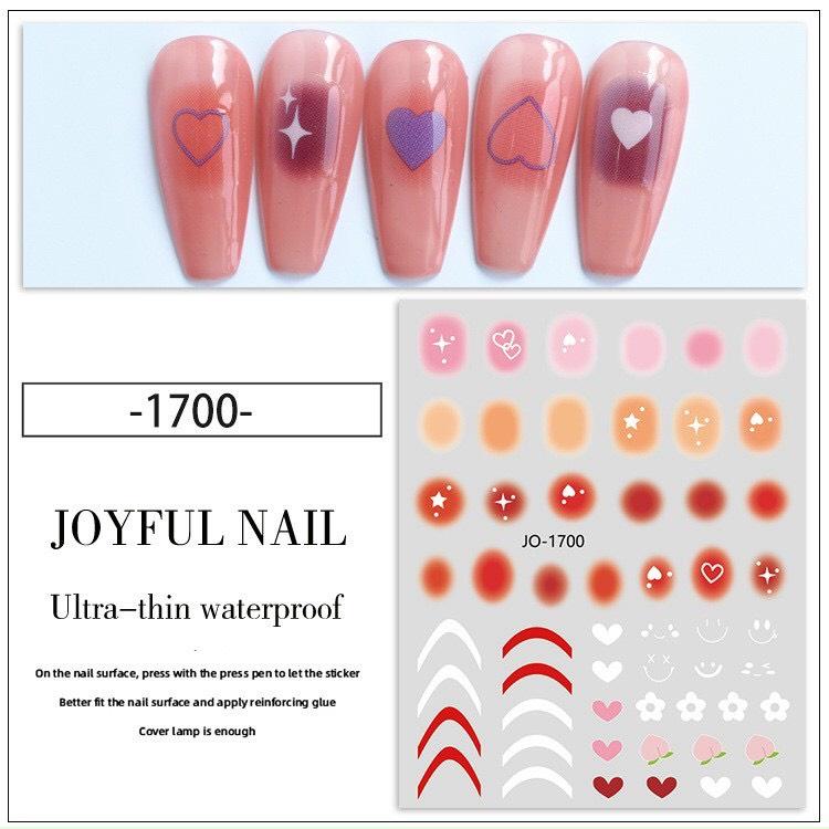 (Hàng mới về) Stick dán móng dễ thương dành cho Nail 8k/1 tấm