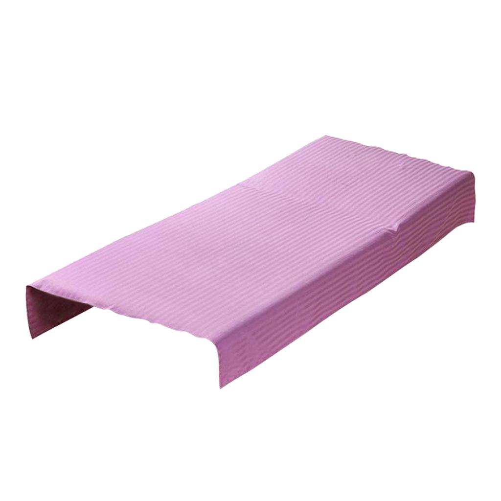 Beauty Massage SPA Treatment Cotton Purple Stripe Bed Table Cover Plain Flat Sheet Body care Non-slip