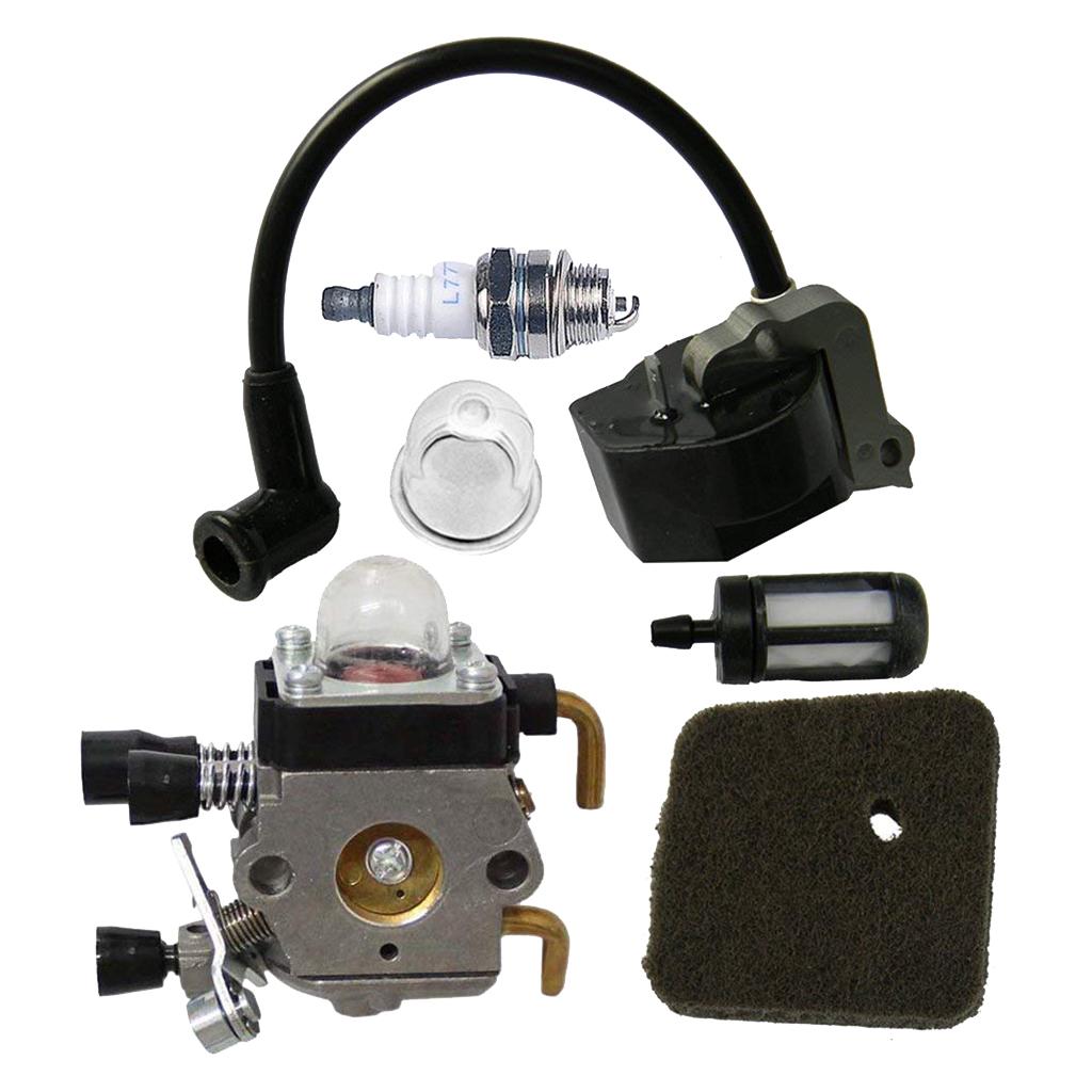 2 Set Carburetor Kit Air Fuel Filter Gasket for STIHL FS38 FC55 FS46 KM55