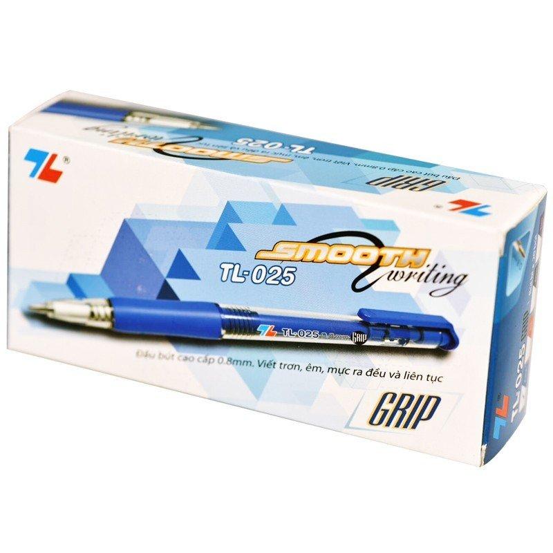 Hộp 20 Bút Bi Grip 0.8 mm Thiên Long TL-025 - Mực Xanh