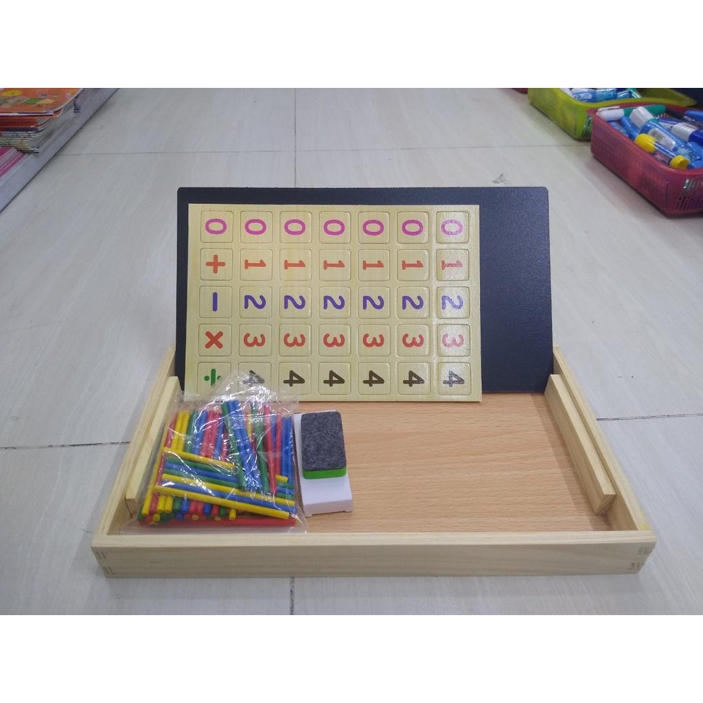 Đồ Chơi Toán Học Có Chữ Số, Que Tính, Bảng Số Bằng Gỗ - Bộ Bảng Tính Học Số Bằng Gỗ Đa Năng Cho Bé