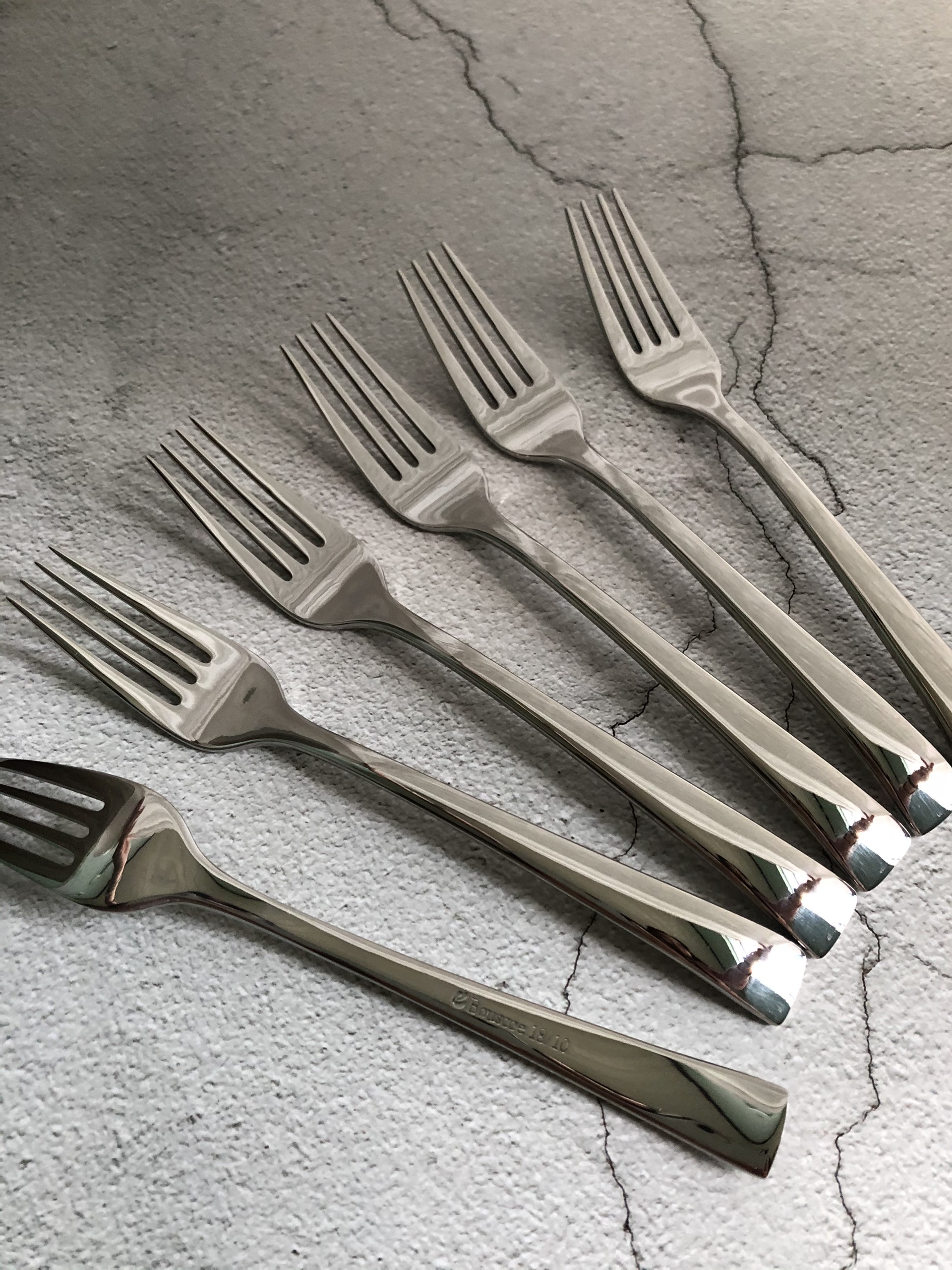 Bộ 6 Nĩa Vừa Phụ Kiện Bàn Ăn Inox 304 18/10 Bouscoe Stainless Steel 304 18/10 Set 6 PCS Dessert Fork