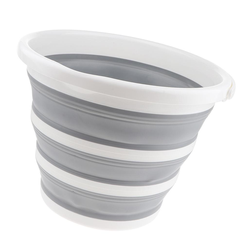 Premium 10L Outdoor Folding Fishing Car Wash Bucket Water Storage Container for Car Washing, Laundry, Watering, Camping, Fishing
