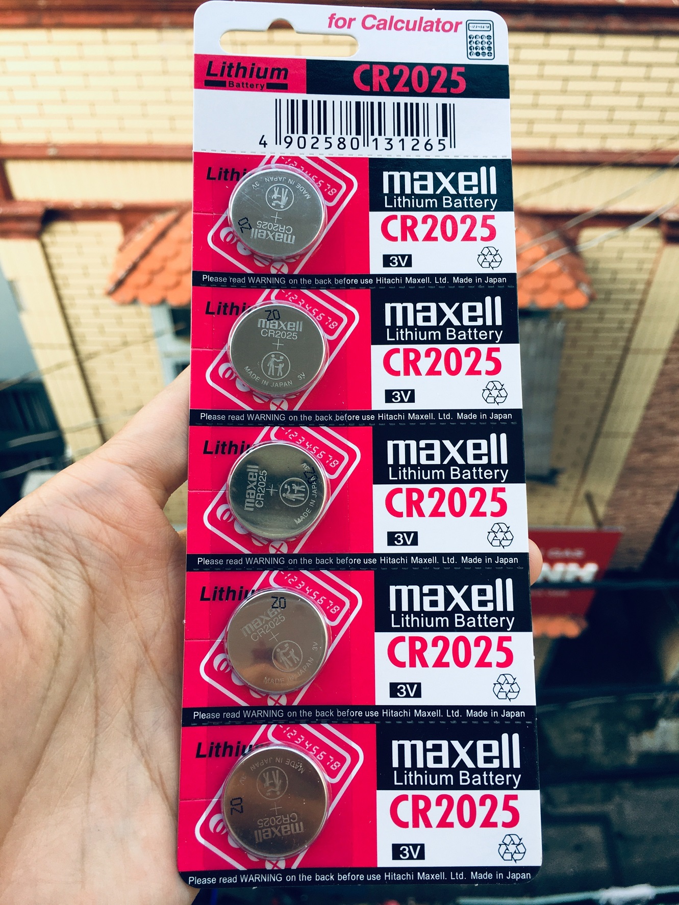 Pin CR2025 Maxell Lithium 3V vỉ 5 viên