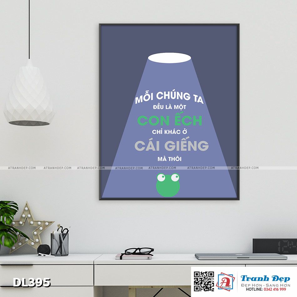 Tranh động lực trang trí phòng làm việc - Mỗi chúng ta đều là một con ếch, chỉ khác ở cái giếng mà thôi - DL395