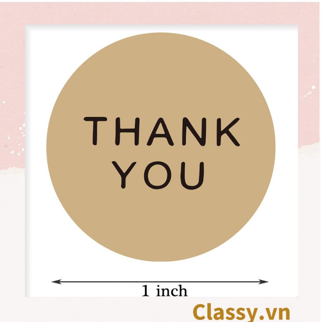 Cuộn 500 Sticker 2 kích thước, trơn chưa in, khách hàng mua về in logo cá nhân, dán bao bì, bánh handmade Q1685