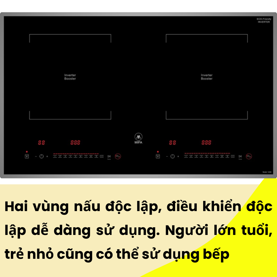 Bếp từ đôi MIFA VA08 - đun liu riu- Hàng chính hãng
