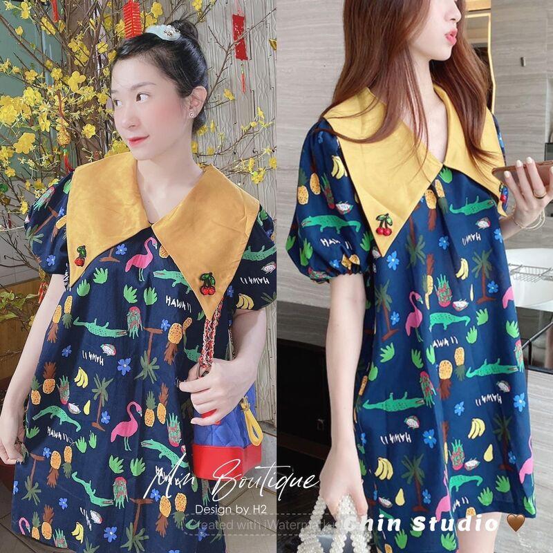 VÁY THÊU SÀNH ĐIỆU Váy thêu quả dâu cute nhiều màu hàng hót