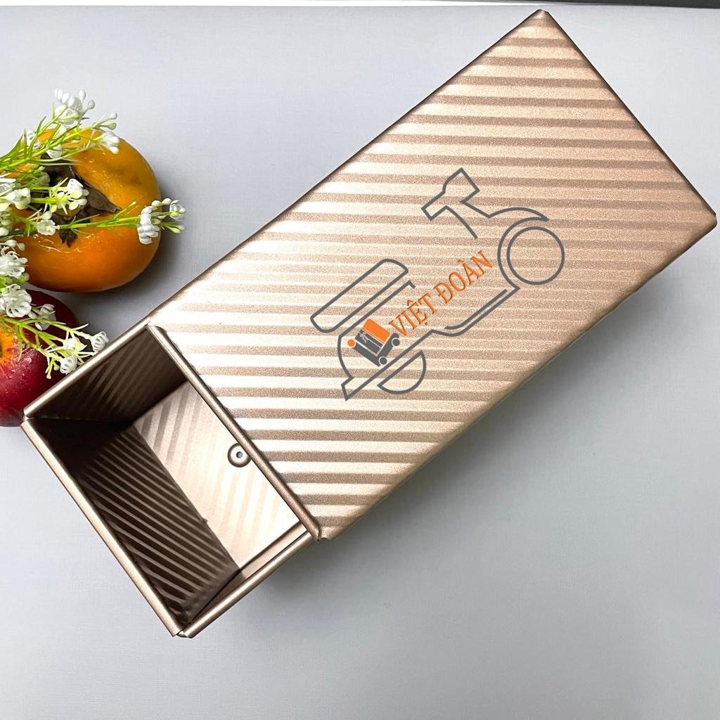 KHUÔN BÁNH GỐI Thép CARBON , BÁNH MÌ SANDWICH vân GỢN SÓNG mẫu mới SIÊU ĐẸP CAO CẤP. chống dính màu VÀNG Đồng SANG TRỌNG