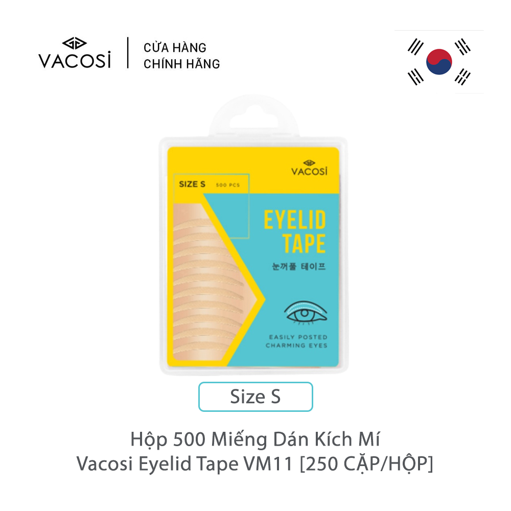 Hộp 25 Miếng 10 Cặp Dán Mí Trong Suốt Vacosi Eyelid Tape