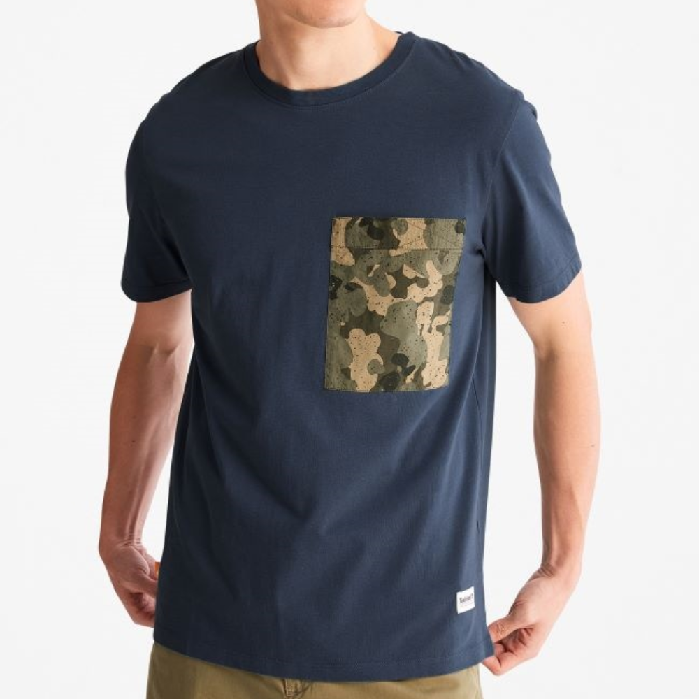 Original Áo Thun Nam Tay Ngắn Timberland Camo Pocket Tee Dark Sapphire TB0A61M144