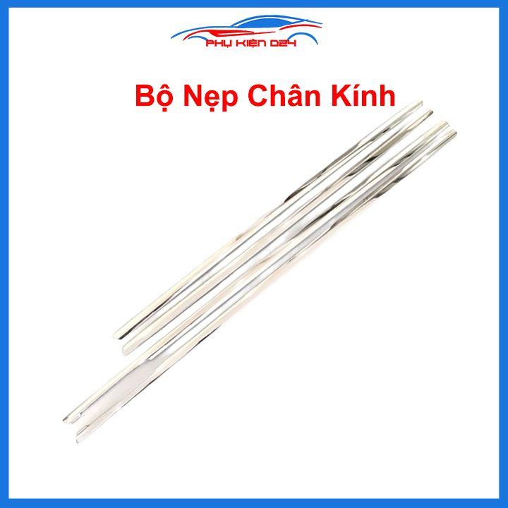 Bộ nẹp viền chân kính cong kính Kia Cerato 2019-2021 Inox sáng bóng chuẩn form xe