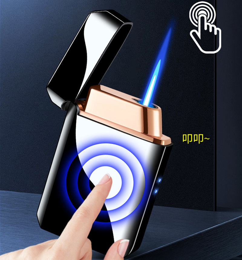 Hột Quẹt Bật Lửa Khò Gas 1 Tia HT23 Cảm Ứng Giọng Nói, Cảm Ứng Điểm Chạm Có Ô Quan Sát Gas - Giao Màu Ngẫu Nhiên