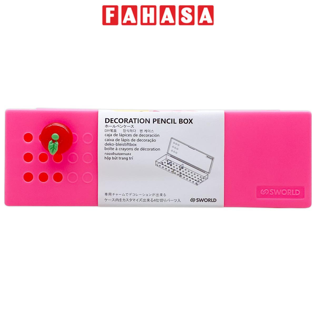 Hộp Đựng Bút Trang Trí - Kèm Charm Tone Pastel - Sworld IP4441-RD - Red