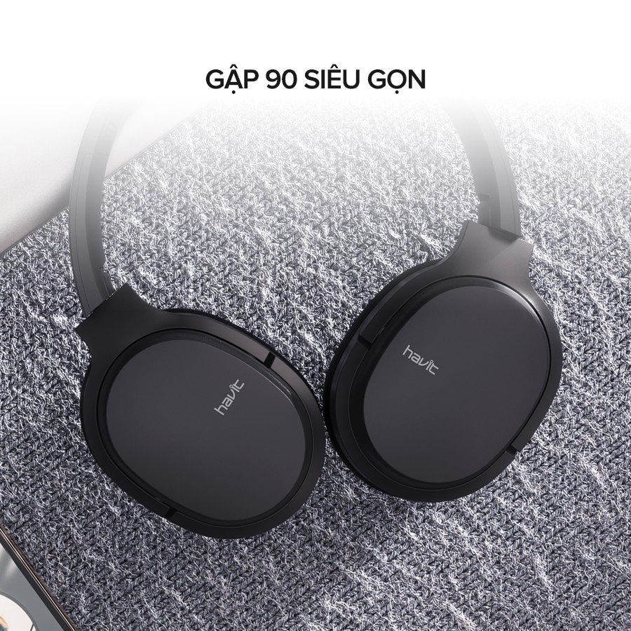 Tai Nghe Bluetooth Headphone HAVIT i62, Driver 40mm, Bluetooth 5.0, Nghe Đến 8H, Gập Gọn 90 - Hàng Chính Hãng